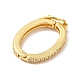 Brass Micro Pave Clear Cubic Zirconia Twister Clasps  KK-H434-21G-3