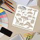 Plantillas de plantillas de pintura de dibujo reutilizables de plástico DIY-WH0172-921-3