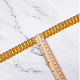 Hobbiesay treccia trim bordo oro tessuto treccia trim 15 metri 20mm poliestere intrecciato decorazione bordo intrecciato nastro decorativo motivo a onde finiture in oro nastro per cucire OCOR-WH0060-52B-4