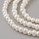 Fili di perle di perle d'acqua dolce coltivate naturali PEAR-G007-36-3