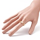Плетеное кольцо на палец с жемчугом RJEW-TA00050-3