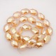 Hexagon Electroplate Rainbow Plated Glass Beads Strands EGLA-P008-F02-1
