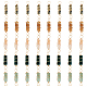 スーパーファインディング 40 個 5 スタイル天然アクセサリーリンクコネクタ列クリスタル石リンクライトゴールド銅線ラップ石チャームリンク diy のジュエリーメイキング  穴：2.5~3.2mm FIND-FH0005-17-1