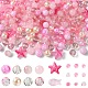 Rosa Farbe gemischte Stile Glasperlen-Sets&nbsp;DIY-YW0009-59-1