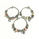 Mixte Style perles en alliage de style européen bracelets BJEW-P049-19-2