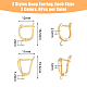 DICOSMETIC 24Pcs 4 Styles Brass Hoop Earring Findings KK-DC0003-13-2