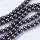Non-magnetic Synthetic Hematite Bead Strands G-R193-19-8mm-1