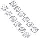 UNICRAFTALE 12pcs Hollow Zodiac Sign Stainless Steel Linking Charms Flat Round with Constellations Links Connectors Metal Connector Links for Jewelry Making STAS-UN0004-68P-6