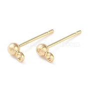 Медные серьги-гвоздики KK-F090-16LG-01