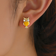Серьги-гвоздики из латуни в форме совы LV9587