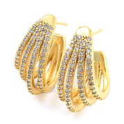 Серьги из латуни с покрытием стойки EJEW-K245-35G