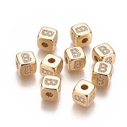 Латунные микро проложить кубического циркония бусы KK-K238-16G-B