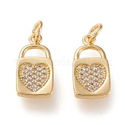 Латунные микропаве прозрачные подвески с фианитом ZIRC-K086-05G