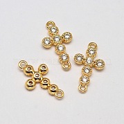 Крест из латуни микро проложить Aaa Цирконом подвески ZIRC-L050-04G-NR