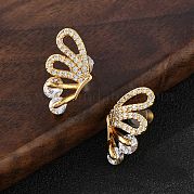 Серьги-гвоздики из циркония EJEW-B131-04G