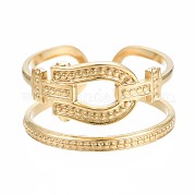 Овальное открытое манжетное кольцо из нержавеющей стали 304 RJEW-T023-25G