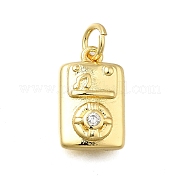 Подвески латунные горный хрусталь KK-V002-01G