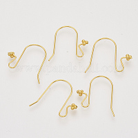 316L Titanium Steel Earring Hooks, Ear Wire, with Horizontal Loop,  Stainless Steel Color, 16x27x0.8mm, Hole: 2mm, Pin: 0.8mm