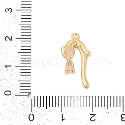 Pendentifs avec zircon cubiques à micro-pavés en laiton&nbsp;LS-ZIRC-P122-05C-G02
