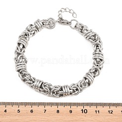 Bracelets à chaîne byzantine en acier inoxydable 304 pour femmes et hommes&nbsp;BJEW-H643-09P