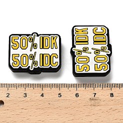 Wort 50 % idk 50 % idc lebensmittelechte umweltfreundliche Silikon-Fokusperlen&nbsp;SIL-I007-07