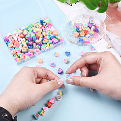 200 Stück handgefertigte Fimo-Perlen&nbsp;CLAY-YW0002-20
