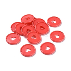 Disques de reliure ronds à anneau de feuilles mobiles en plastique coeur&nbsp;DIY-WH0304-348B-02