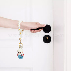 2 pieza de cordón de muñeca trenzado de algodón de 2 colores hecho a mano con adornos colgantes&nbsp;KEYC-HY0001-20