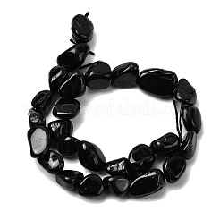 Natürliche schwarze Turmalin Perlen Stränge&nbsp;G-P601-A06-02