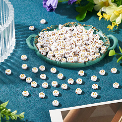 500pcs Plattierung Acrylperlen&nbsp;PACR-TADJ0001-01D