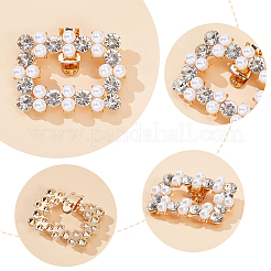 2 Stück Legierungs-Strass-Schuhdekorationen&nbsp;FIND-CP0002-33B