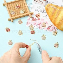 15pcs 3 couleurs rack placage alliage strass pendentifs&nbsp;FIND-YW0012-82