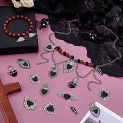 16pcs 8 styles de pendentifs en émail en alliage&nbsp;ENAM-GA0001-20