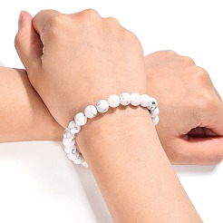 Pulseras elásticas de piedras preciosas naturales&nbsp;BJEW-G073-12