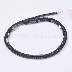 Electroplate non magnetici ematite sintetico fili di perline&nbsp;G-J170A-2x2mm-03
