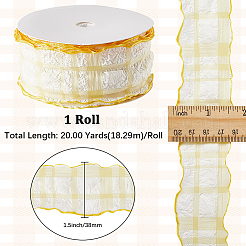 1 rouleau de ruban à volants en polyester&nbsp;SRIB-CY0001-14B