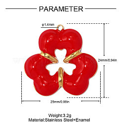 304 Edelstahl-Emaille-Anhänger&nbsp;STAS-OY014G-20G-02