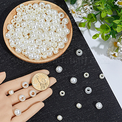 300 stücke 2 arten imitation perle acryl europäischen perlen&nbsp;OPDL-SP0001-04
