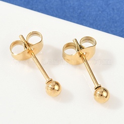 Ohrstecker aus Ionenplattierung (IP) 304 Edelstahl&nbsp;EJEW-L215-57A-G