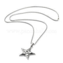 Stile tibetano collane del pendente della lega&nbsp;NJEW-P284-05AS