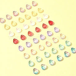 8 Farben transparent sprühlackierte Glasperlen&nbsp;GLAA-FS0001-85