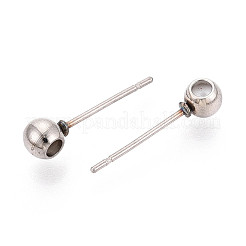Boucles d'oreilles à tige en acier inoxydable 304&nbsp;STAS-F329-01B-P