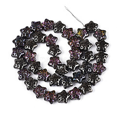 Chapelets de perles en verre transparent électrolytique&nbsp;EGLA-N020-02H