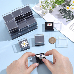 Transparente Aufbewahrungsboxen für Ausweise aus Kunststoff&nbsp;LS-CON-WH0083-017