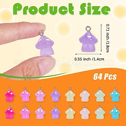 64 pendentif en résine translucide de 8 couleurs&nbsp;JX857A