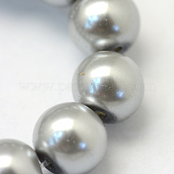 Perles de verre nacrées cuites au four&nbsp;HY-Q003-4mm-34