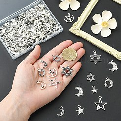 160 pièces 16 styles pendentifs en alliage de style tibétain&nbsp;TIBE-YW0002-06-RS
