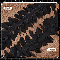 5 Yards Polyester-Chiffon-Blatt-Spitzenband&nbsp;DIY-GA0007-32B
