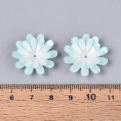 Tapas de abalorios acrílicas con forma de flor&nbsp;SACR-T017-50B