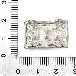 Messing-Kristall-Strass-Rechteck mit Blumen-Mehrstrang-Verbindungen&nbsp;KK-P306-18P